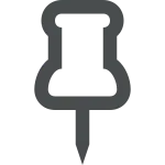 Pin Hollow SVG Icon